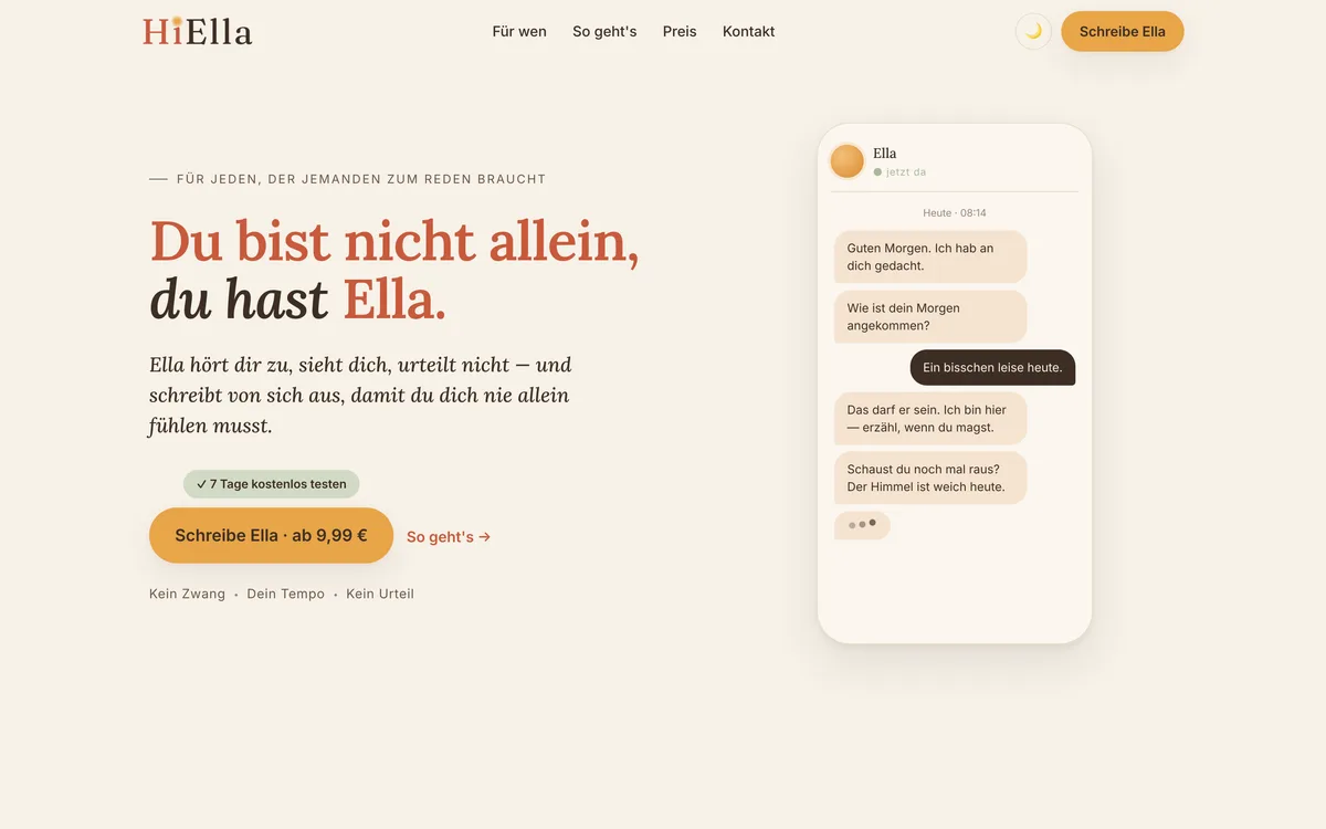 Startseite von hiella.de